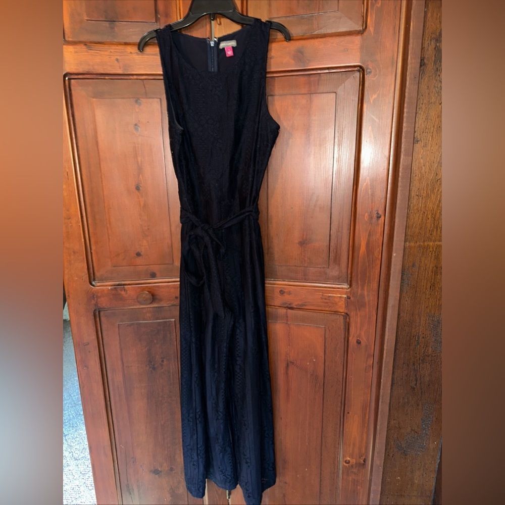 Womens Vince Camuto Lace Lined Pants Romper Navy Blue size 4